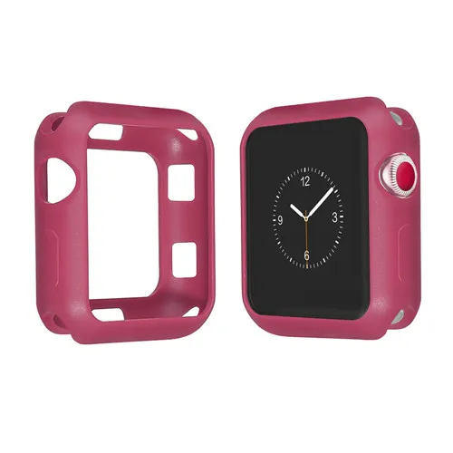 Rose red Чехол для apple watch 4 3 5 Чехол 44 мм/40 мм apple watch band 42 мм 38 мм iWatch чехол 3 2 1 рамка полный защитный чехол бампер - Цвет ремешка: Rose red