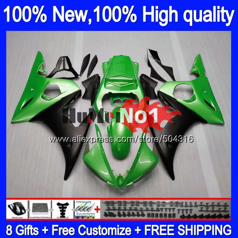 Корпус для YAMAHA YZF600 YZF R6 600CC YZF 600 R 6 CC 5MC. 113 YZF-600 YZF-R6 2003 2004 2005 YZFR6 03 04 05 жемчуг зеленый обтекатели - Цвет: No. 1