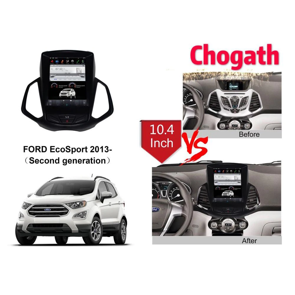 Автомобильный мультимедийный плеер Chogath, 10,4 дюйма, android 7,1, gps, радио, Tesla, экран 2 + 32 ГБ, для Ford EcoSport 2013-2018 Автомобильный мультимедийный плеер Chogath, 10,4 дюйма, android 7,1, gps, радио, Tesla, экран 2 + 32 ГБ, для Ford EcoSport 2013-2018