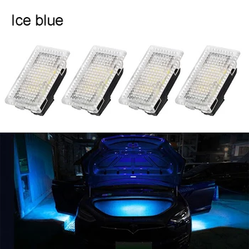 

4pcs LED Interior Welcome Light Bulbs For Tesla Model 3 Model S Model X Easy Plug Replacement Indoor 6LED Trunk Light