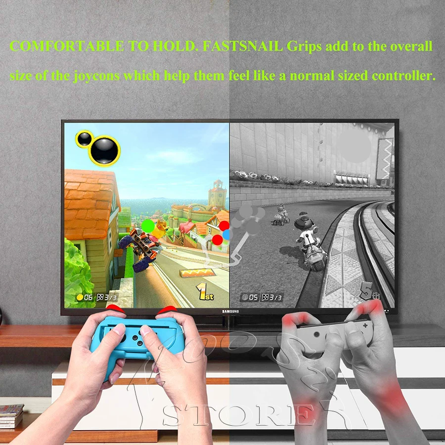 Руль NintendoSwitch Joycon 2 Гоночное колесо 10 в 1 ручки 6 аналоговых колпачков аксессуары