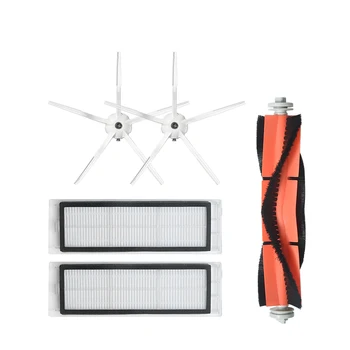 

2 Side Brush + 1 Roller Brush + 2 Filter Net for Xiaomi S6 S5 E35 E2 Robot Vacuum Cleaner Replacement Parts Accessories