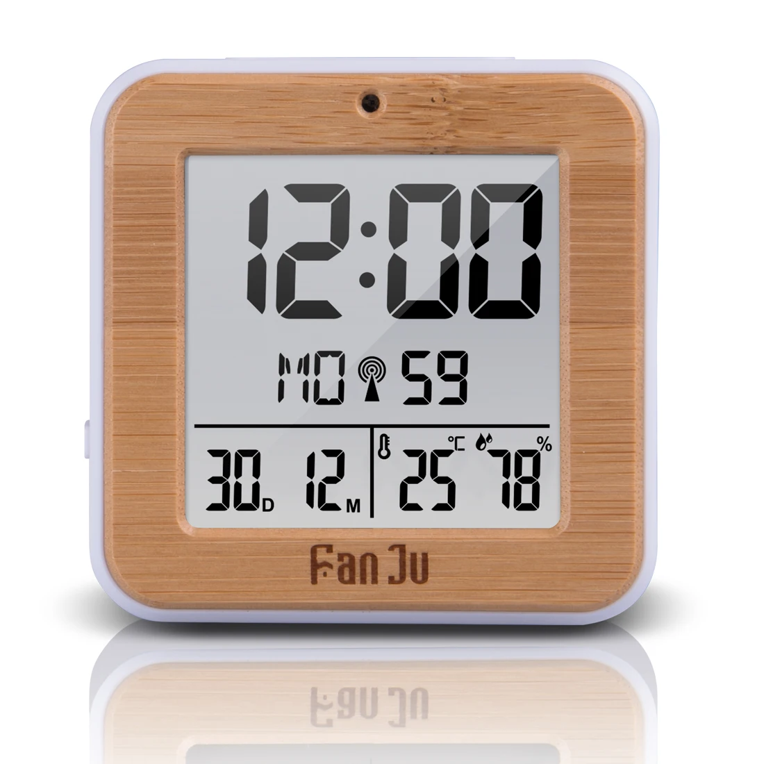 FanJu FJ3533 Цифровой Будильник Светодиодный Настольные часы температура влажность двойной будильник автоматическая подсветка повтора даты термометр дисплей - Цвет: Цвет: желтый