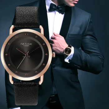

WJ-8068 Simple Man Watches Fashion Casual Leather Strap Quartz Analog Wrist Watch For Lady Girl relógio masculino