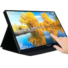 Wimaxit 14 Inch Draagbare Monitor 98% Srgb Touch Fhd Ips Computer Externe Display USB-C Gaming Screen Met 2 Type C m1400CT