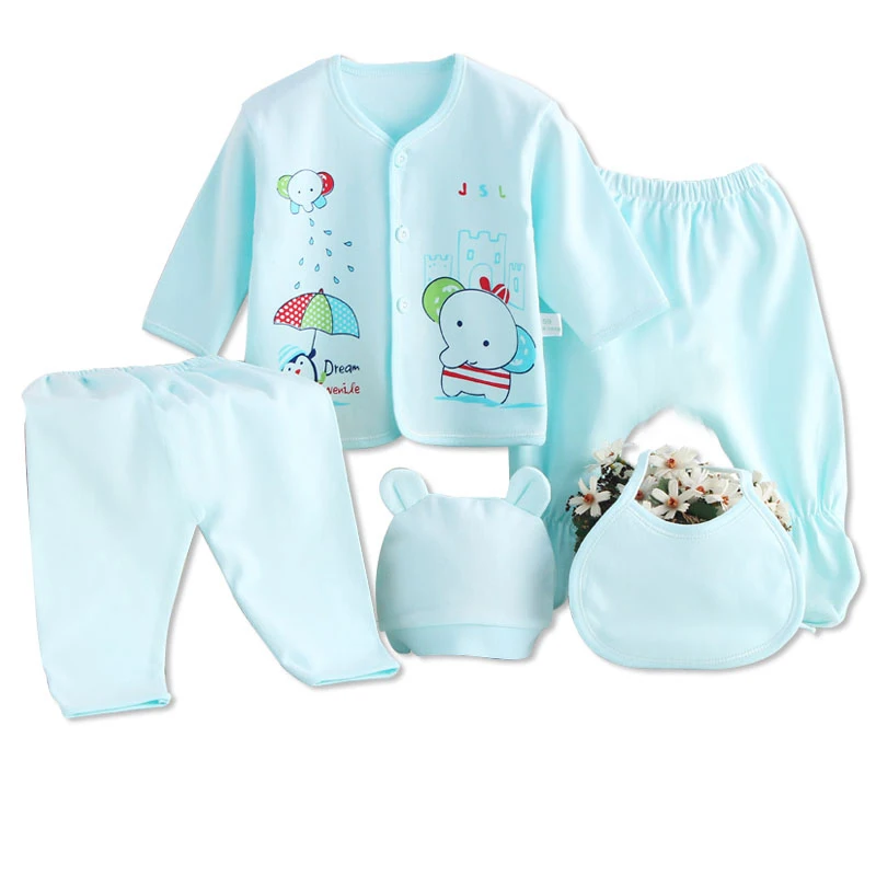 Одежда для новорожденных девочек; комплекты для малышей; рубашки+ повседневные штаны; костюмы для детей из 5 предметов - Цвет: CW6001X