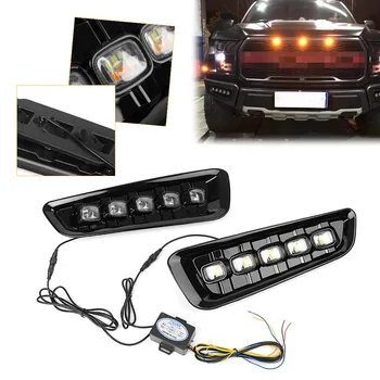 

For Ford F150 Raptor 2017 2018 Car LED Day Light DRL Daytime Running Lights White/Yellow Color