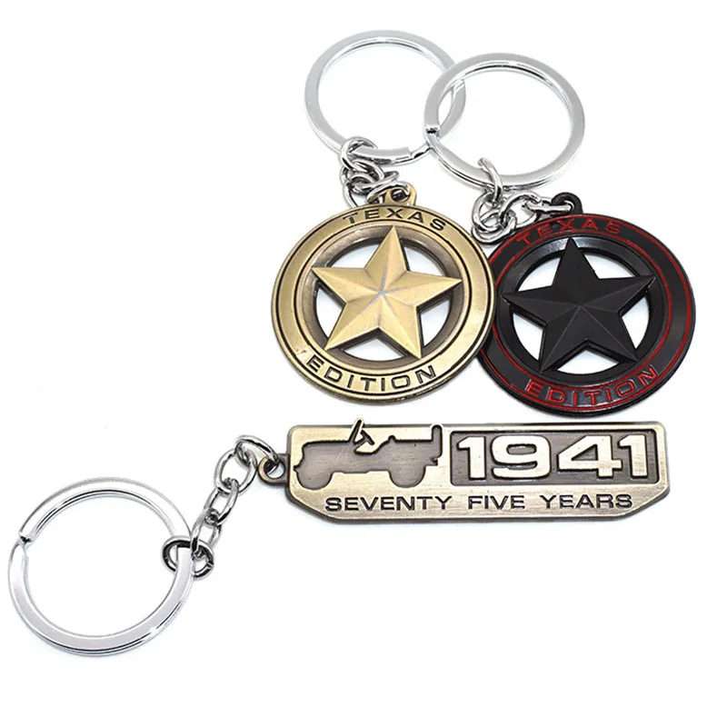 1941 75-летие металлический брелок для Jeep Compass Wrangler Grand Cherokee Commander Renegade Liberty автомобильный брелок аксессуар