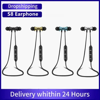 

Cool Magnetic Wireless Bluetooth Earphone Sports Headphone In-ear Headset For Samsung S9 For Xiaomi Note 8 Earphones
