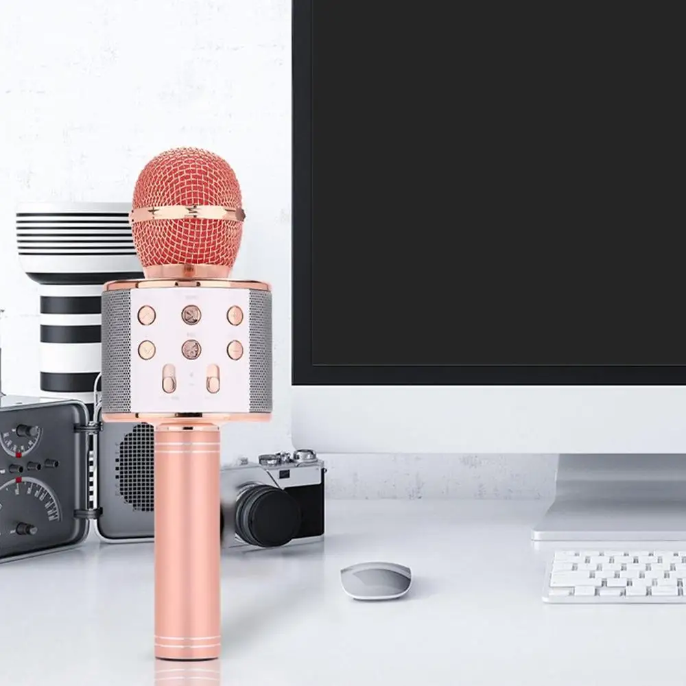 Bluetooth караоке Microfoon Draadloze Professional Spreker Consender портативный микрофон радио Mikrofon Studio Record Mic