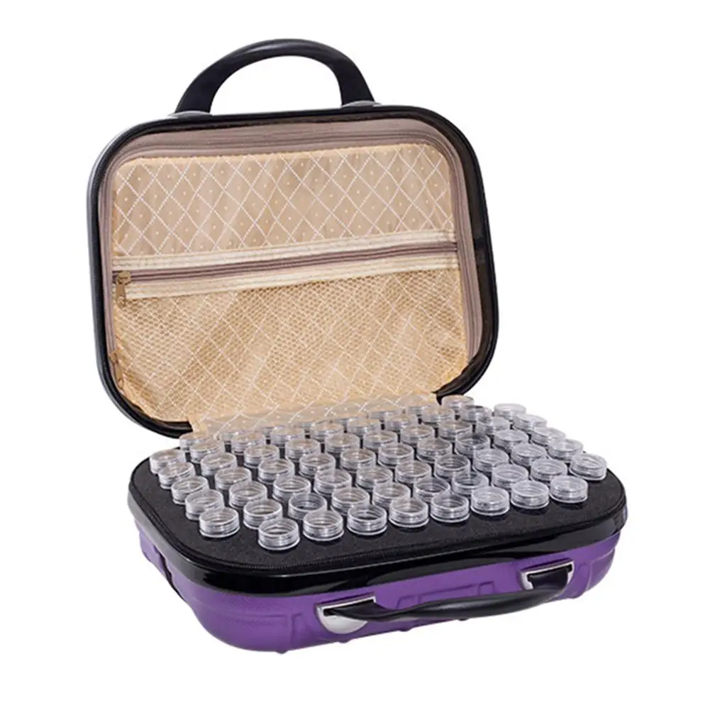01 Purple 132 112/132-Сетка Коробка для хранения эфирных масел алмазная живопись поверхности бутылки чехол для переноски дорожная домашняя Портативная сумка органайзер ABS - Цвет: 01 Purple 132