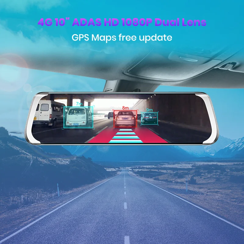 

Junsun ADAS Android Mirror Camera Full hd 1080P Dual lens RearView mirror Car DVR wifi 4G Bluetooth GPS Navigator Auto Recorder