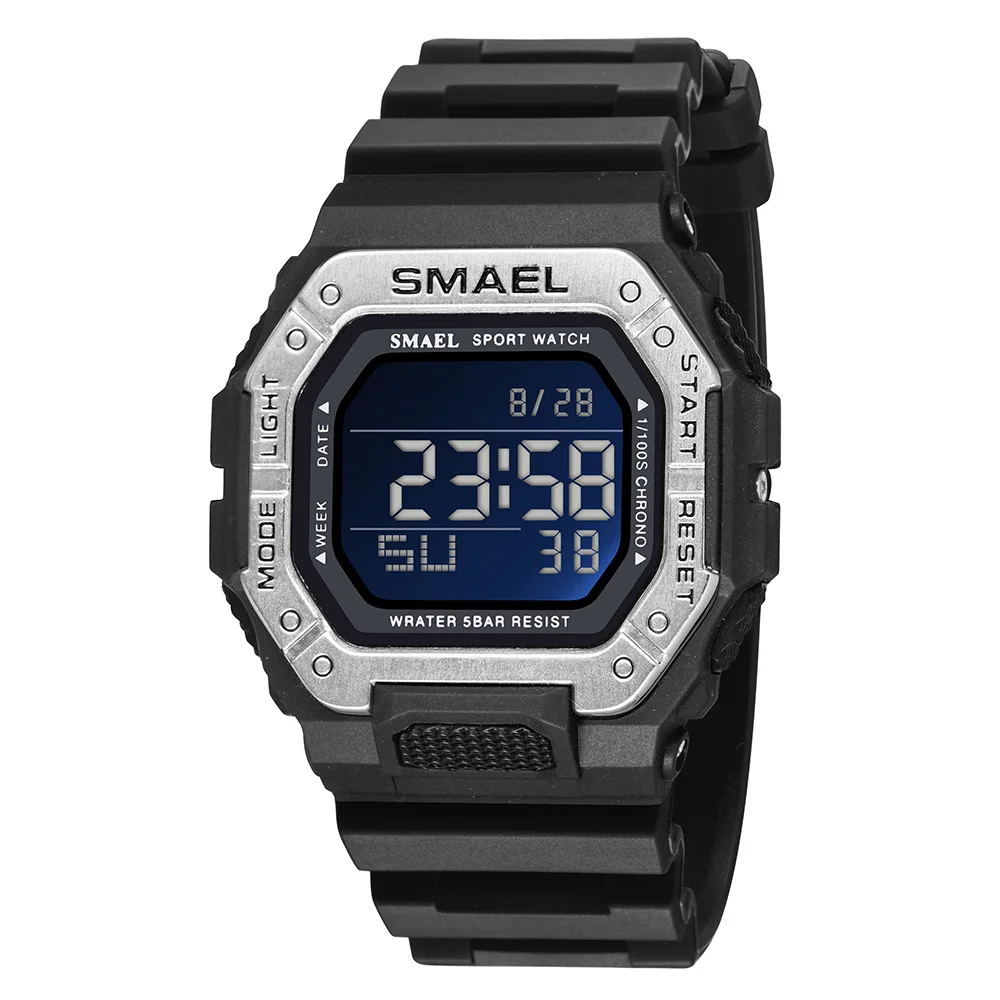 SMAEL Reloj Deportivo 2022 New Digital Men Watches Men Waterproof Sport Watch Sport PU Wristwatch Relojes Deportivos Zegarek 