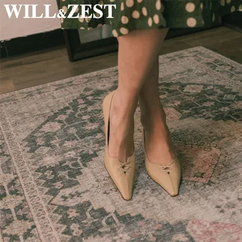 

Will&Zest Cross Strap Sandal Ladies Office Pumps Formal Shoe Woman Stiletto Heels Sexy Spring Autumn Strips Extreme High Quality