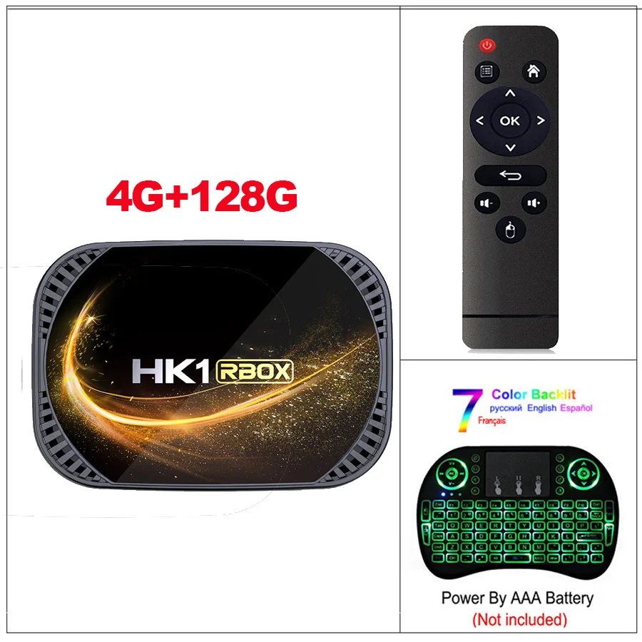 HK1 RBOX X4S 100M TV BOX Android 11 Amlogic S905X4 Dual Wifi AV1 Support 4K Google Voice Assistant Youtube Media Player 