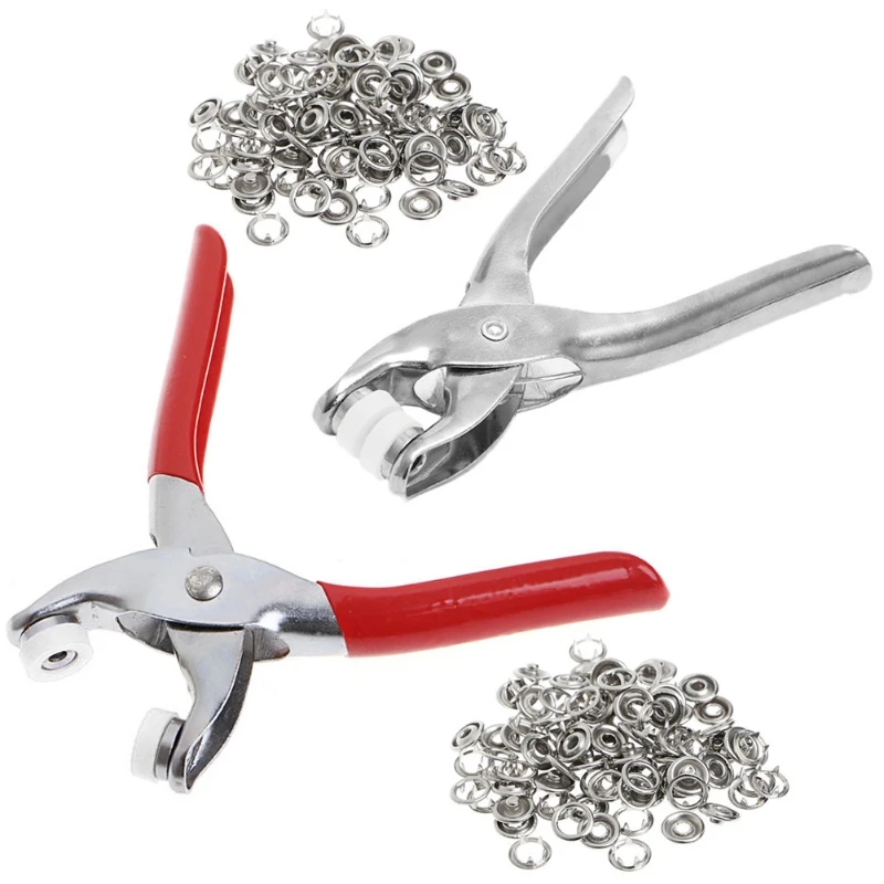 

Metal Prong Ring Snap Fasteners Press Studs Plier 9.5mm