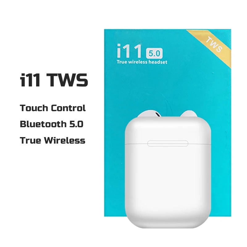 100 шт сенсорное управление i11 TWS Mini 5,0 Bluetooth наушники беспроводные наушники портативные невидимые наушники для iphone смартфон