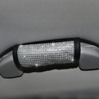 

Car Seat Belt Cover & Handbrake Cover & Shift Gear Cushion Decor Parts Accessories 4pcs/Set Car trunk Diamond Bling
