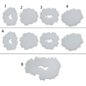 

Large Irregular Wave Round Coaster Mold Cup Mat Silicone Resin Mold Epoxy Resin Cement Casting Jewelry Making Art Tools