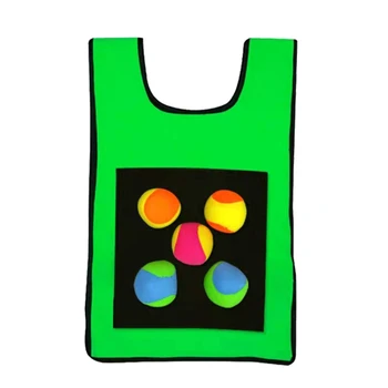 

Game Props Vest Outdoor Parent-Child Interactive Vest Sticky Ball Outdoor Play Throwing Sticky Target Collective Game Vest Stick