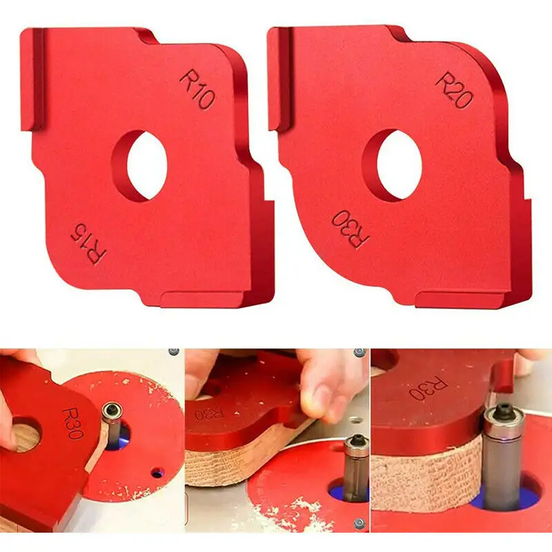 

2PCS Red Wood Panel Radius Quick-Jig Router Table Bits Jig Corner Templates NF