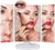 LED Makeup Mirror 22 Vanity Light Magnifying 3 Floding Countertop Touch Screen Cosmetic 10x Magnifier Small Mirror Beauty
