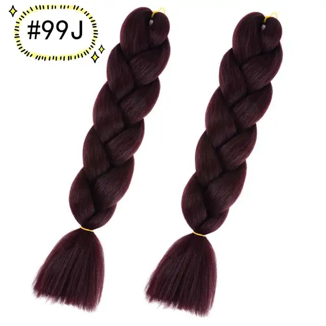 Jumbo Braiding Hair Extensions Kanekalon Braiding Hair 24 Inch Ombre Multiple Tone Colored Synthetic Hair for Women 99J