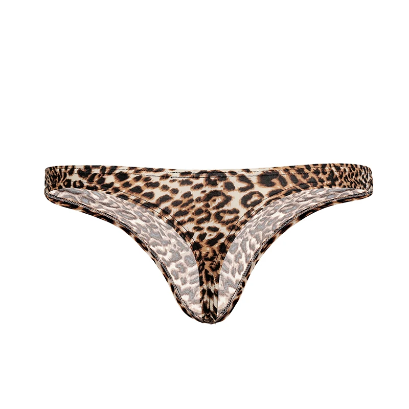 Мужские стринги и G сексуальное мужское нижнее белье с леопардовым принтом