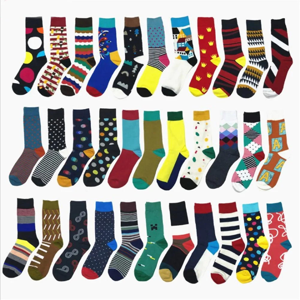 

Women Funny Men Sock Shark Cotton Personality Happy Art Van Gogh World Famous Painting Female Socks Oil Socks Christmas gift