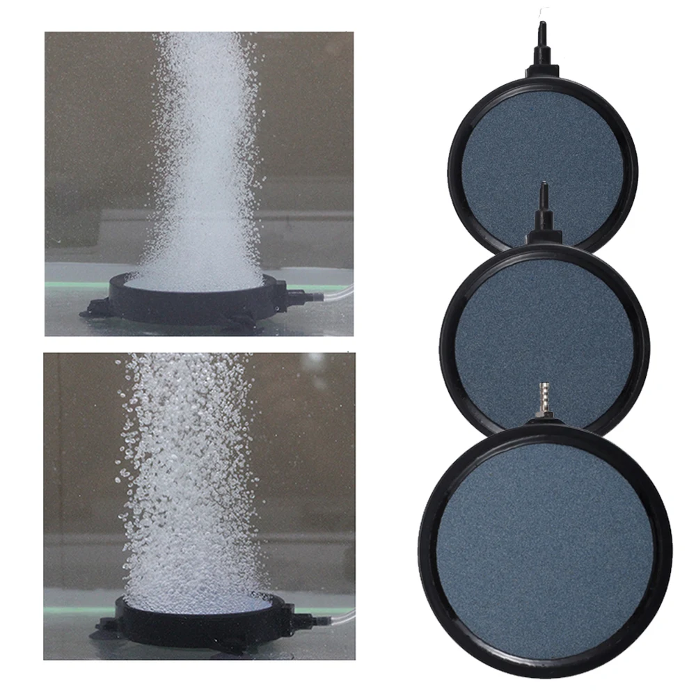 Fish Tank Pond Hydroponic Pump Disc Air Stone Plate Disk Bubble Airstone Diffuses Supplies | Дом и сад