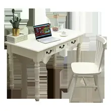 Твердый деревянный стол Средиземноморский простой стол для учебы небольшой стол для спальни дома Европейский компьютерный стол Американский стол