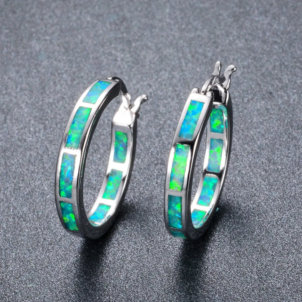 HOOP EARRING - GREEN 2