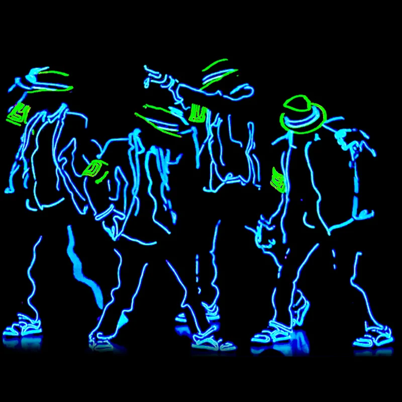 Светящиеся костюмы EL Cold Strip Dance Talent Show светодиодный световая фигура комплект_ WK
