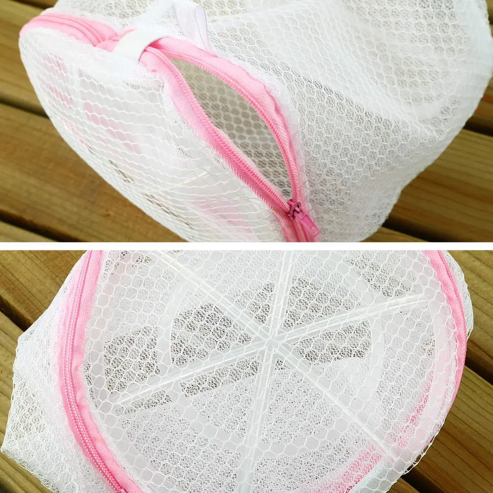 1pc Laundry Wash Bags Zippered Mesh Foldable Lingerie Bra Socks Underwear Washing Machine Clothes Protection Net 120X150mm