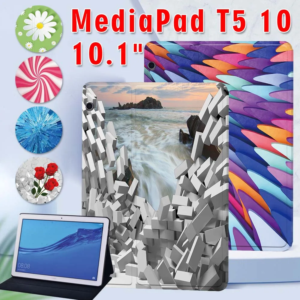 Custodia In Pelle Per Huawei Mediapad T5 10 Custodia Per Tablet Per Huawei Mediapad T5 Ags2-W09/L09/L03/W19 10.1 "Custodia Per Tablet