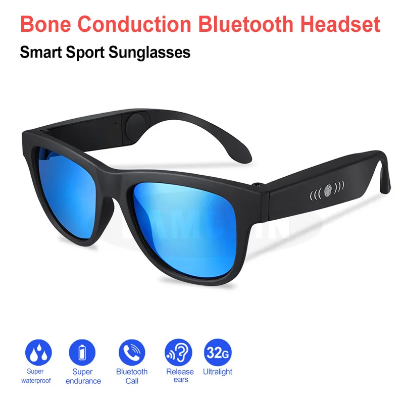 Умные солнцезащитные очки Беспроводные спортивные наушники костной проводимости Bluetooth умные музыкальные солнцезащитные очки наушники