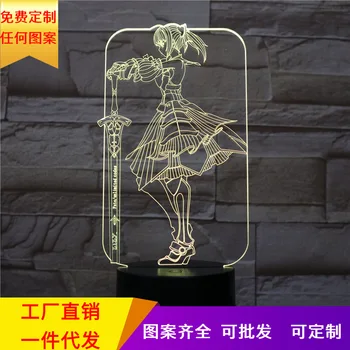 

Saber Stay Night Lampara Fate Grand Order 3d Led Diy Light Anime Toy Table Lamp Children Gift Color Changing Lighting Manga