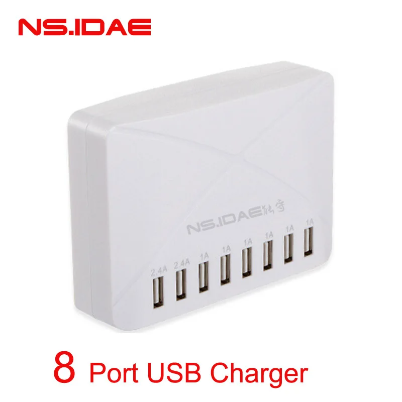 Настенная док станция с 8 USB портами 600 Вт|Зарядные устройства| |
