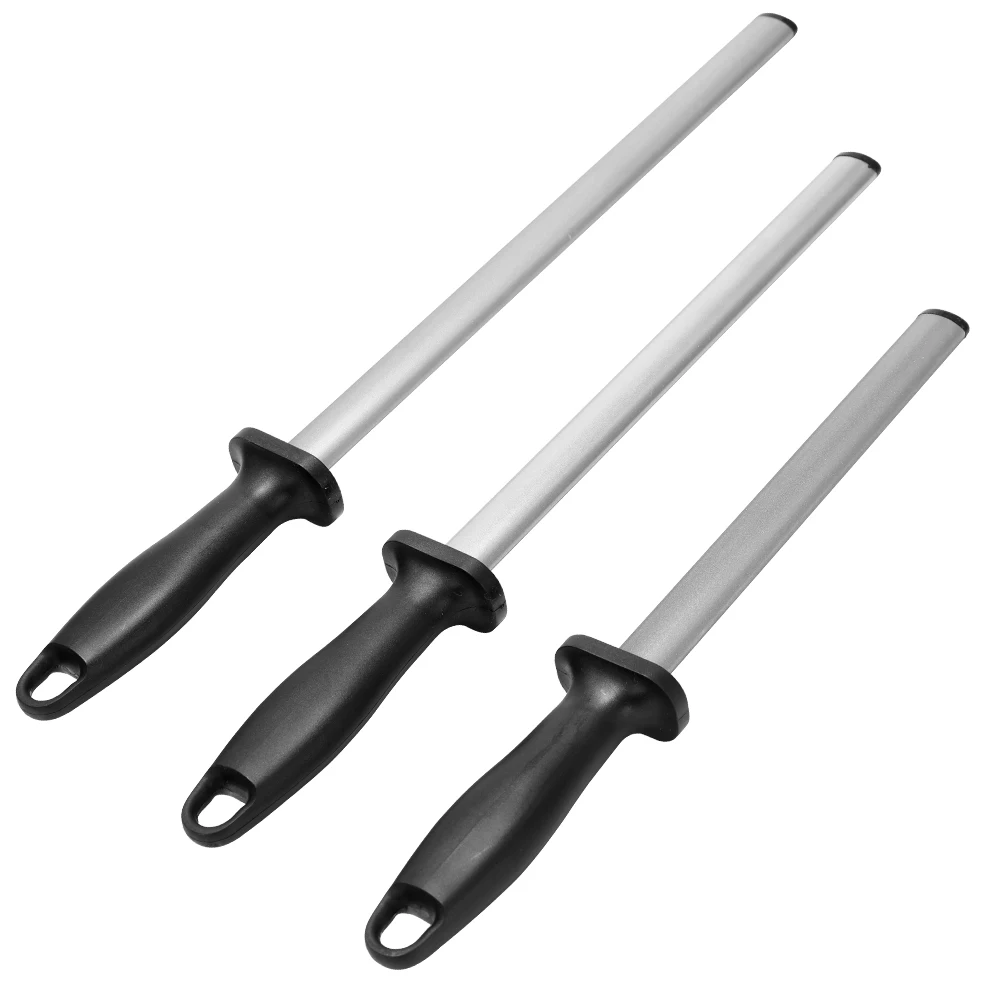 

Grit Diamond Coated Cutter Sharpening Tool Oval Steel Sharpener Rod for Home Kitchen Utensils