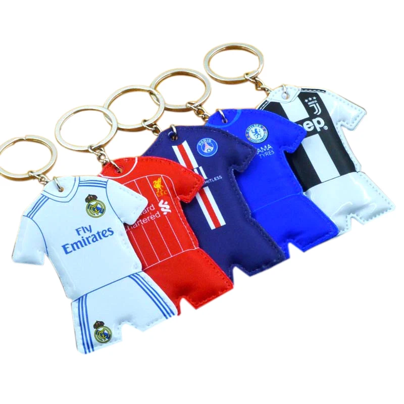 

PVC Paris Livepool Colorful Keychain Keyring Keyrang For Key Pendants Football Soccer Pendants For Soccer Fans Souvenir gift