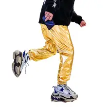 Idopy уличная Мужские штаны мужские модные облегающие брюки сценические костюмы для пения танцев Dj хип хоп золотые сценические брюки