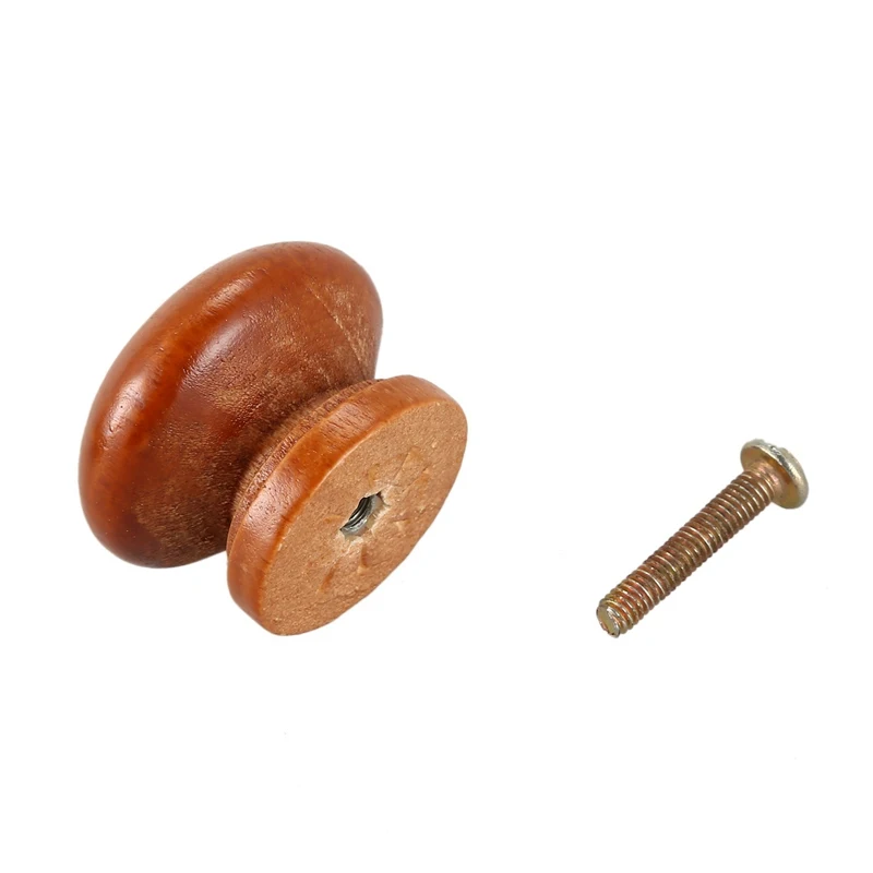 10Pcs/Lot Wood Knobs Wooden Cabinet Drawer Handles Wardrobe Door Pull Handle For Furniture Cabinets Wood Handles With Screws