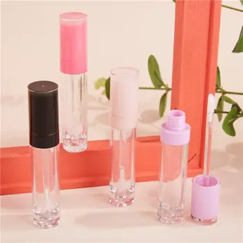 

1pc 8ml Empty Round Lip Gloss Tube With Wand Applicator Refillable Plastic Lipstick Lip Balm Bottles Vials DIY Container Acrylic