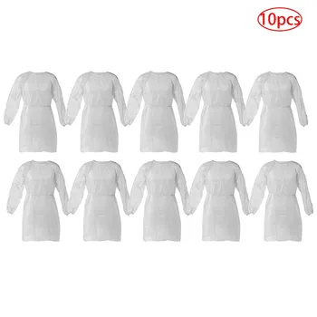 

5/10pc Disposable Protective Isolation Clothing Anti-Spitting And Anti-Oil Home Outdoor Anti-fog Anti-particle Suit Stain Nursin