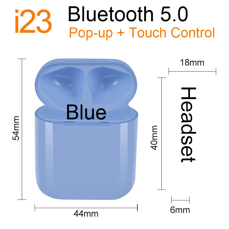 I23 tws Bluetooth наушники всплывающие Автоматическое Сопряжение беспроводные наушники сенсорное управление гарнитура Мини наушники PK I12 I18 I27 I200 10 шт