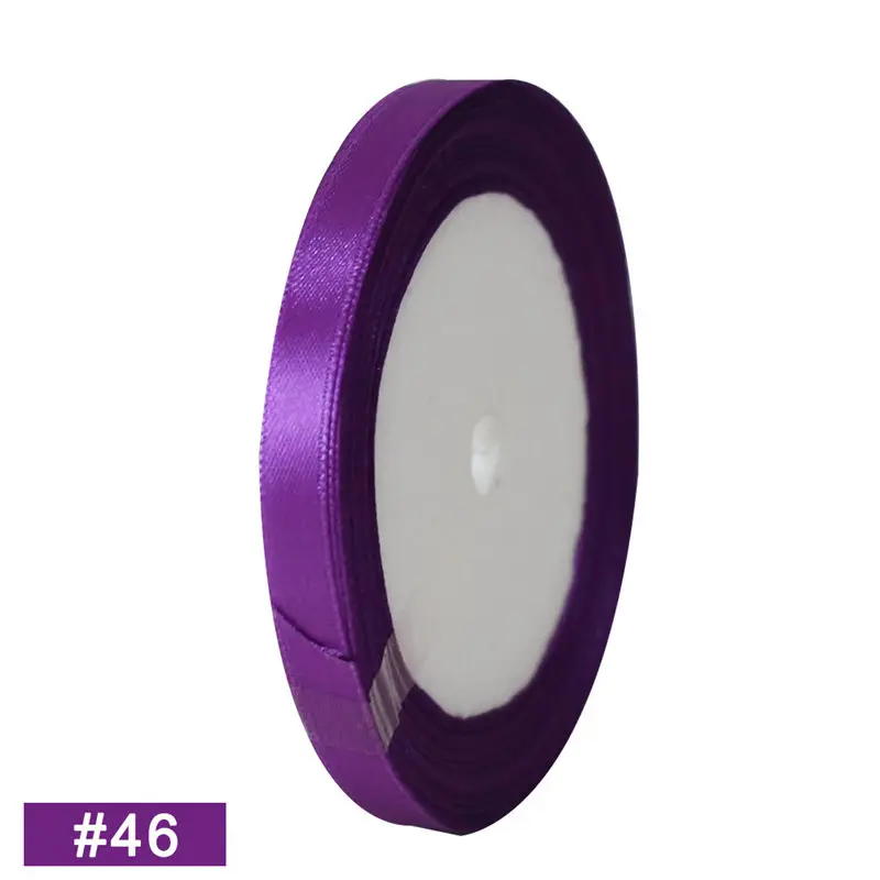 46 purple 25 ярдов атласный Свадебный букет атласная лента DIY Искусственные Шелковые Розы товары для рукоделия Швейные аксессуары Скрапбукинг материал D1 - Цвет: 46 purple