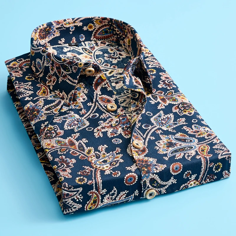 Men Hawaiian Shirt Plus Size 5XL Summer Mens Short Sleeve Hawaiian Shirts Cotton Casual Floral Shirts Wave Regular Mens Clothing Fashion