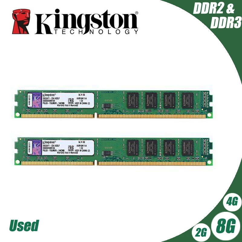 Kingston настольных ПК памяти Оперативная память Memoria модуль DDR2 800 667 МГц PC2 6400 2 ГБ/4 ГБ/8 ГБ 1 DDR3 1600 1333 PC3-10600 12800