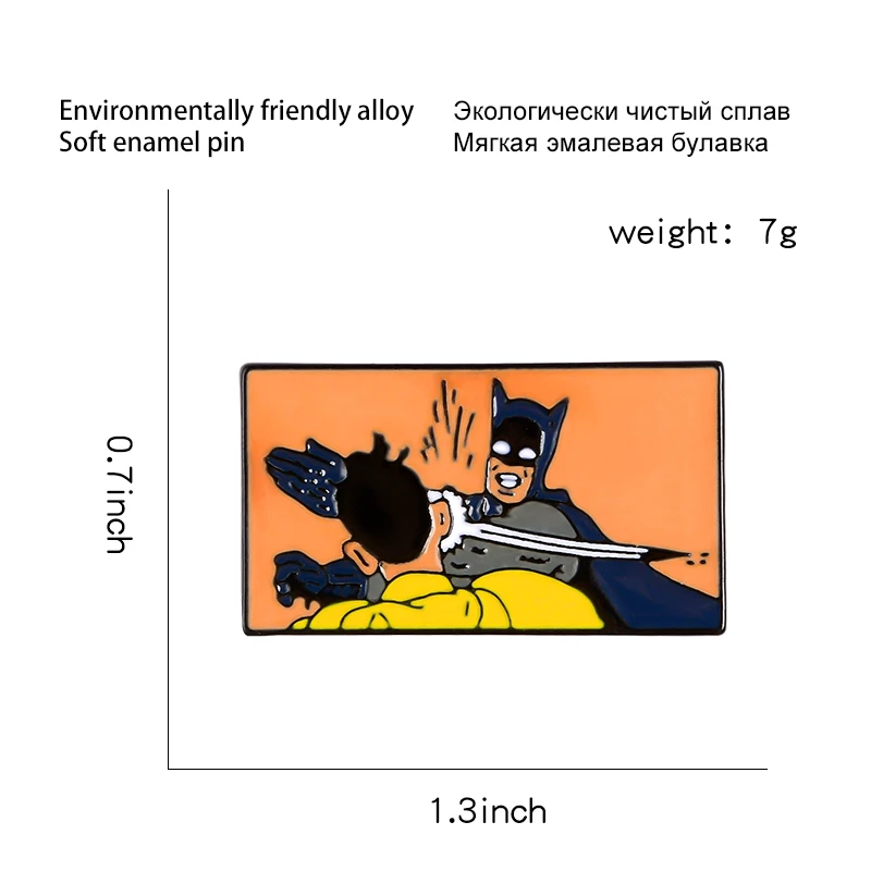 Meme Брюс Уэйн эмалированные булавки смешная темная маска рыцаря супер герой фильмы-Комиксы ювелирные изделия на заказ Броши Булавки на лацкан для друзей подарки