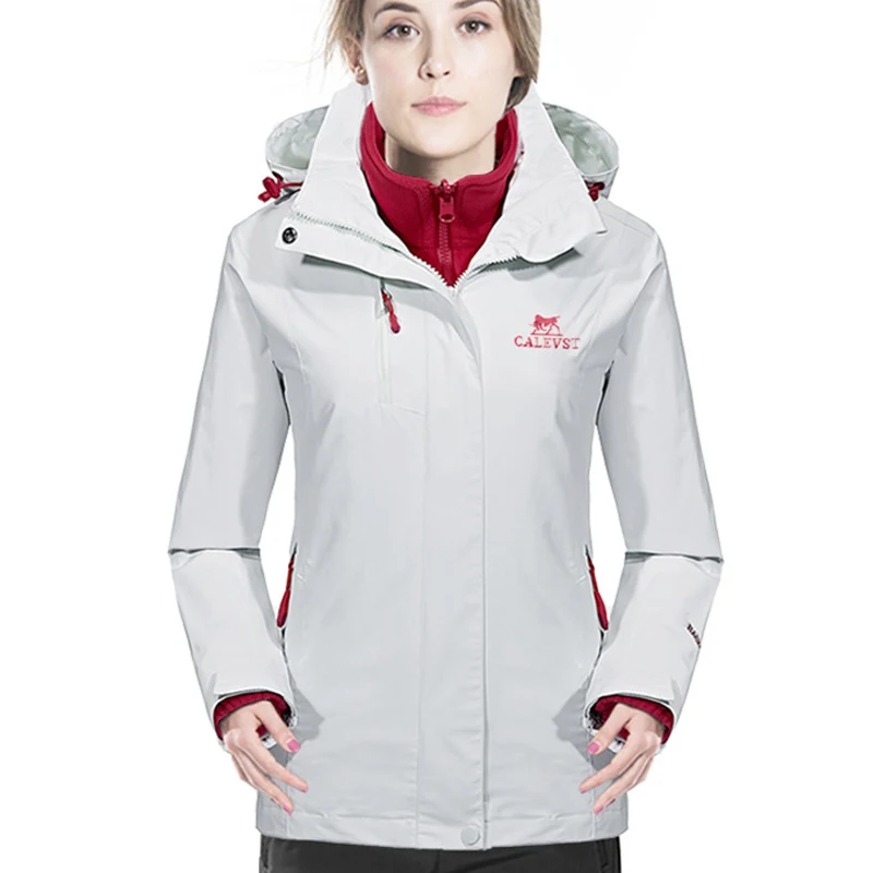 2019 Men Women Winter 3in1 Detach waterproof Camp Hike Trekking Fish Ski Climb Mountain Sport Cycle Outdoor Jackets Windbreaker